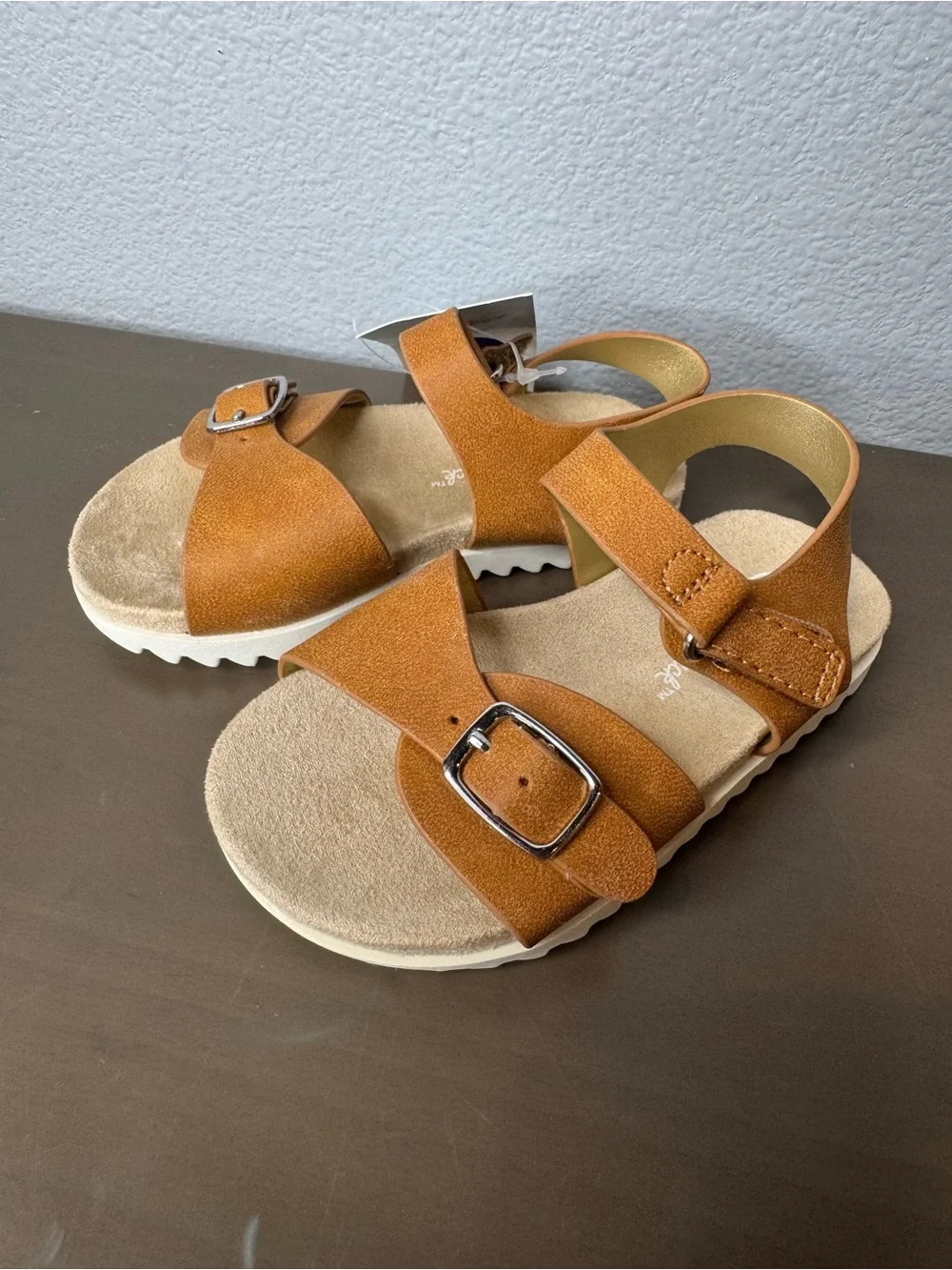NWT 6 Cat & Jack Toddler Tan Buckle Sandals
